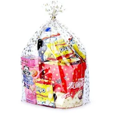 50 PCS 12x16" Gold Star Gusset Bags Clear Cellophane Gift Wrap Cello Bags