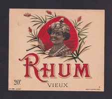 Old label alcohol France BN181044 rum old woman