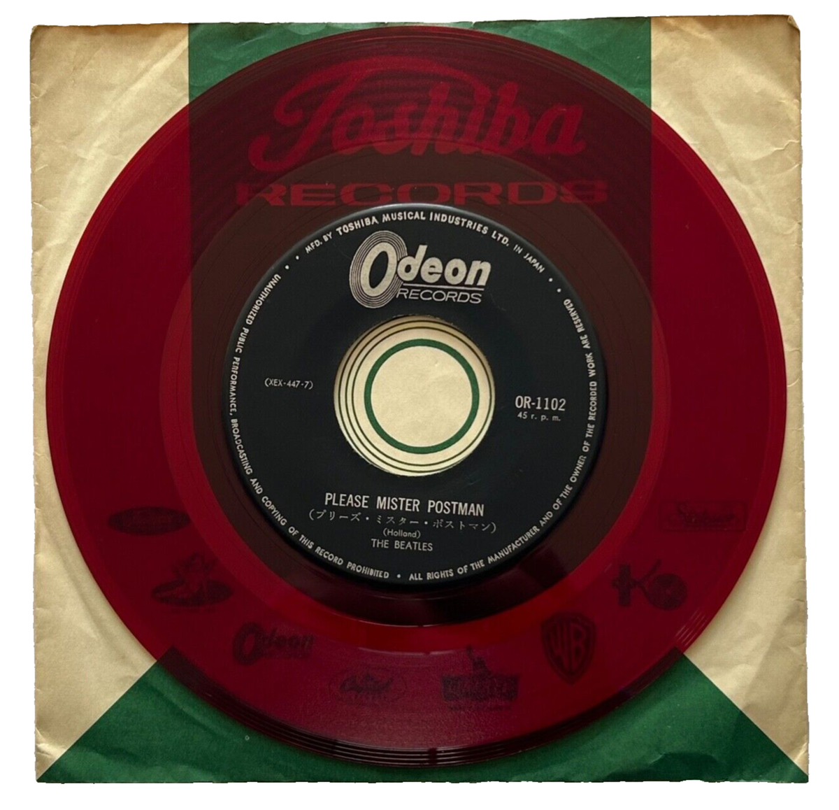 Beatles PLEASE MISTER POSTMAN / MONEY RED WAX 45 7