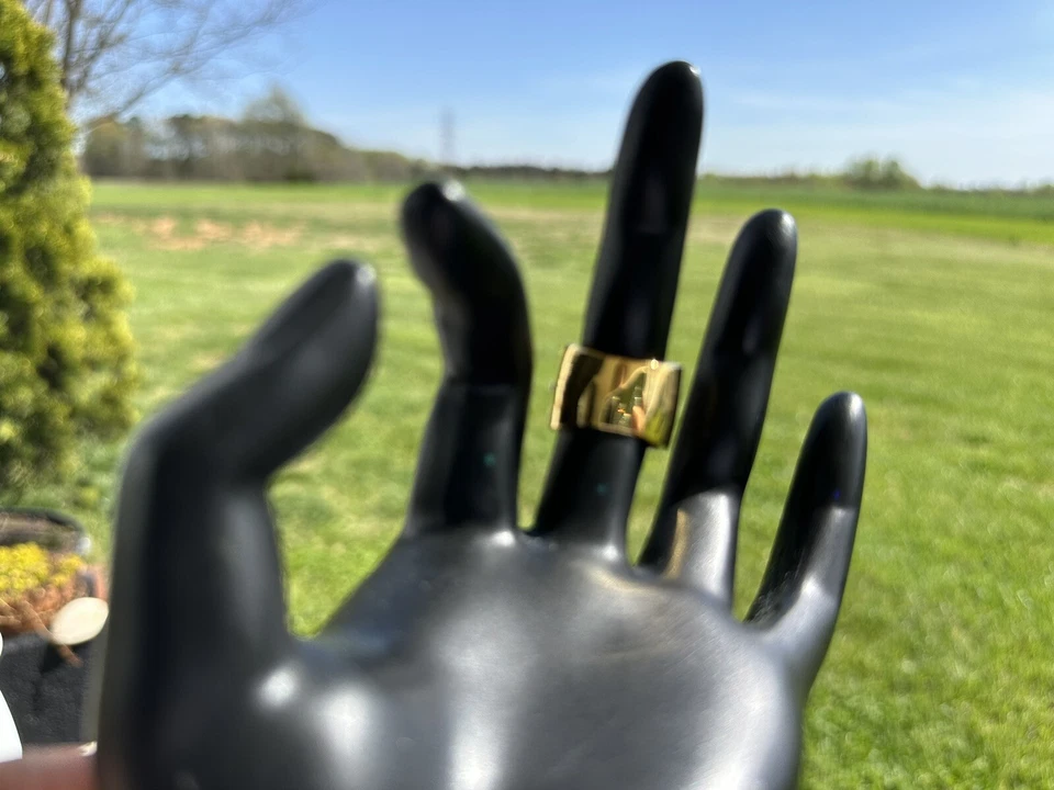 Novo anel Technibond folheado a ouro cristal prata 925 tamanho 5,5 - Imagem 3 de 4