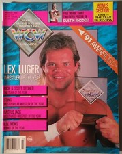 WCW MAGAZINE March 1992 Lex Luger Dustin Rhodes 1991 Year in Review WWF PWI