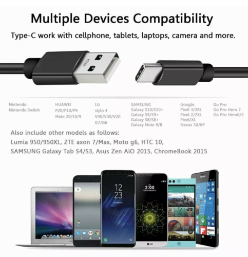 For LG Stylo 4 G7 G8 V35 ThinQ V20 V30S Charger Type C USB-C Cable Fast Charging - Picture 6 of 8