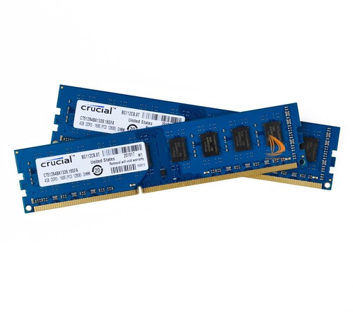 Crucial 4pcs 4GB 2Rx8 PC3-12800U DDR3 1600Mhz DIMM 240Pin Desktop Memory RAM #16 - Picture 7 of 11