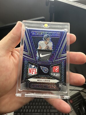 2023 Panini Obsidian Will Levis RC Trifecta Laundry Tag Shield 3 Color Patch /5