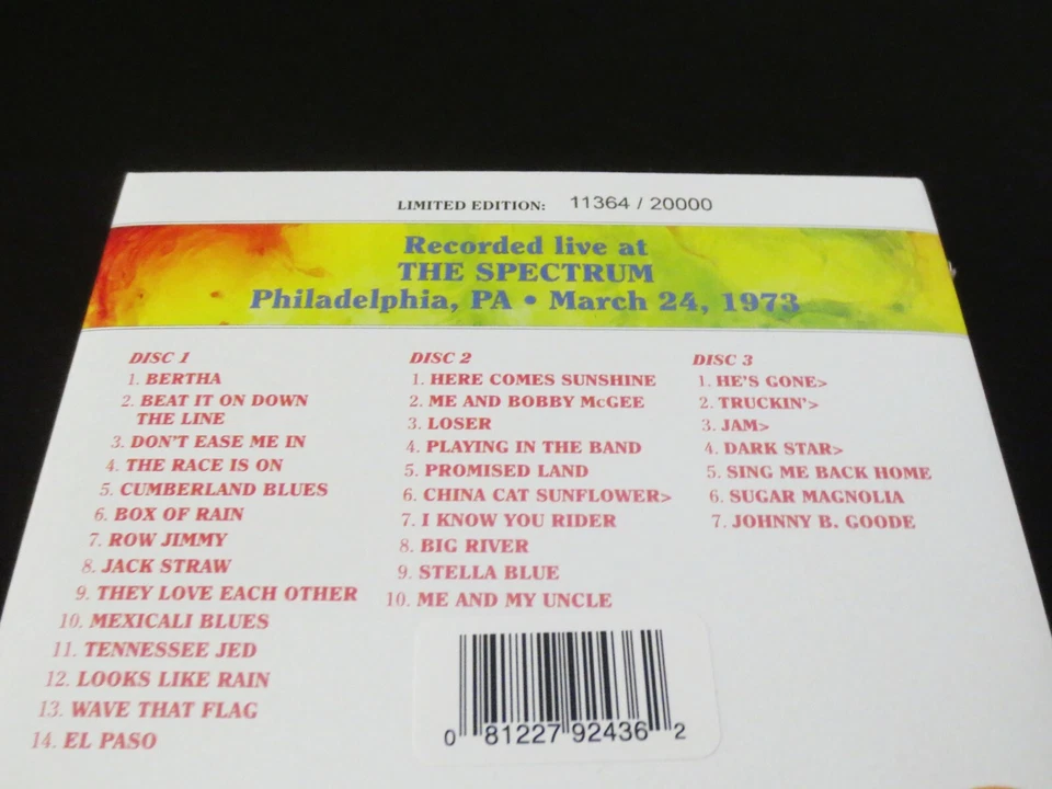 Grateful Dead Dave's Picks 32 Thirty Two Spectrum Philadelphia 3/24/73 PA 3 CD - Image 4 of 4