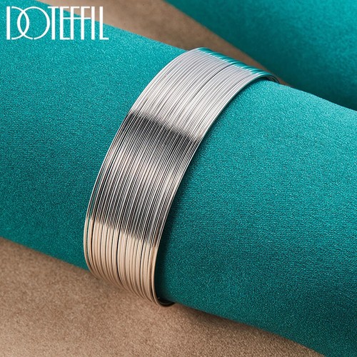 DOTEFFIL 925 Sterlingsilber Mehrzeiliges Armband Armreif Mode Charm Schmuck - Bild 3 von 6