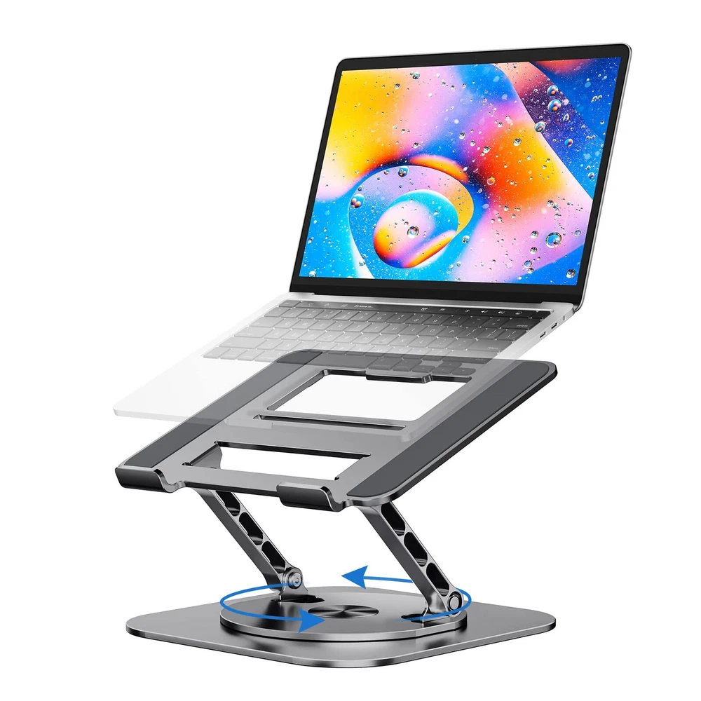Laptop Stand Adjustable Ergonomic Rotating Base Riser for 10-17 Laptops