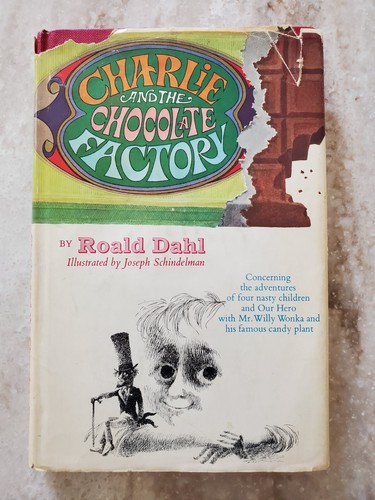 Charlie & the Chocolate Factory Roald Dahl 1964 HC-DJ BCE Vintage Red Cover Rare - 第 1/24 張圖片