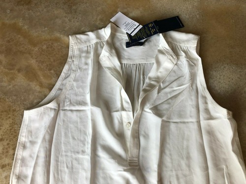 Polo Ralph Lauren white silk shirt, Size L, RRP £ 199 - Picture 3 of 5