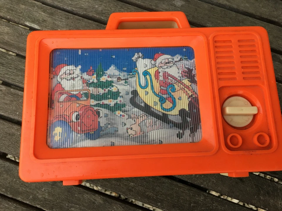 ANCIEN JOUET BOITE TELEVISION MUSICALE NOËL JINGLE BELLS X-MAS MUSIC BOX - Photo 3/4