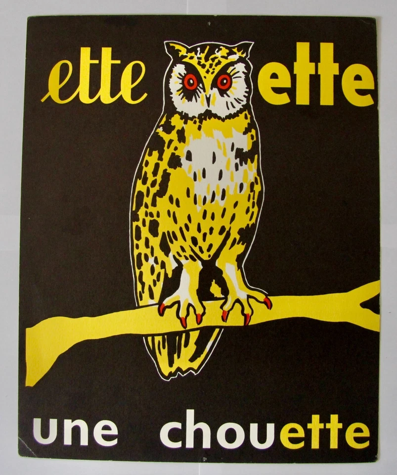 affichette scolaire Poucet Rossignol méthode lecture Charlot Géron une chouette - Photo 1/1