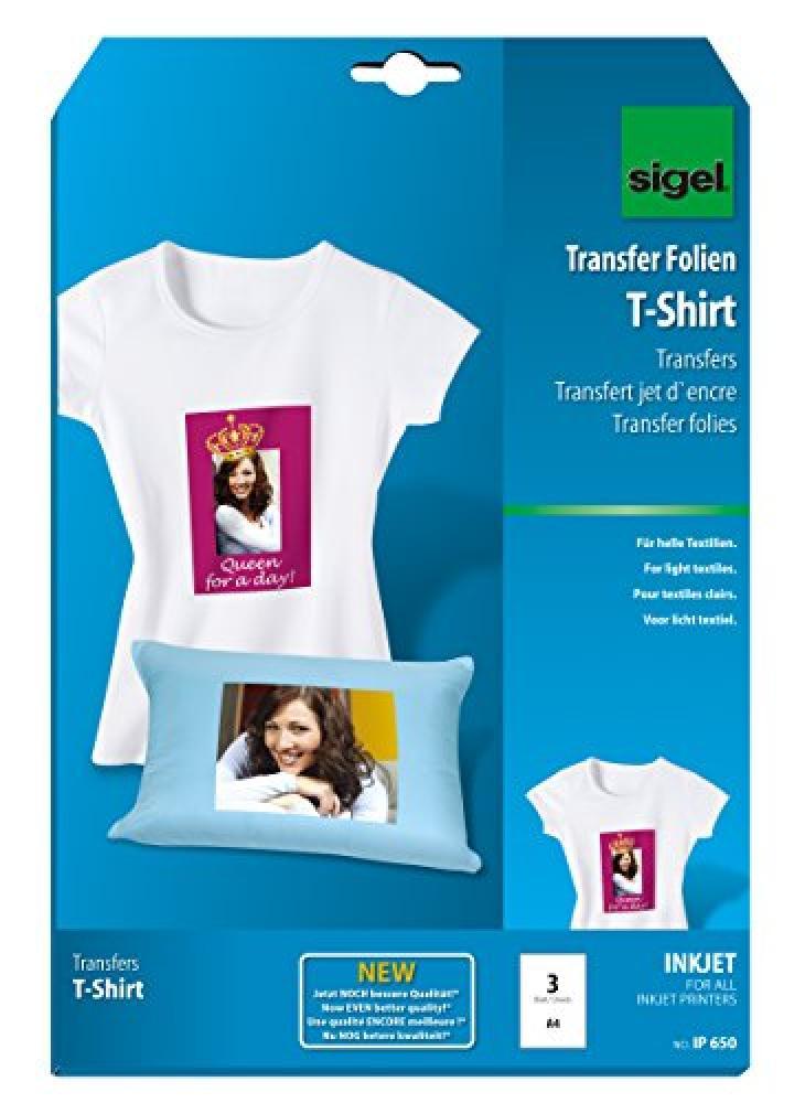 (TG. 3 fg.) SIGEL IP650 Film InkJet per trasferimento su T-Shirt e tessuti chiar