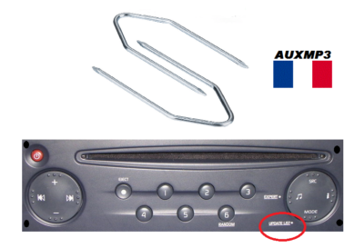 Lot De 2 Clés D'extraction Autoradio Renault Trafic - 2x2 Trous, Acier, Neuf