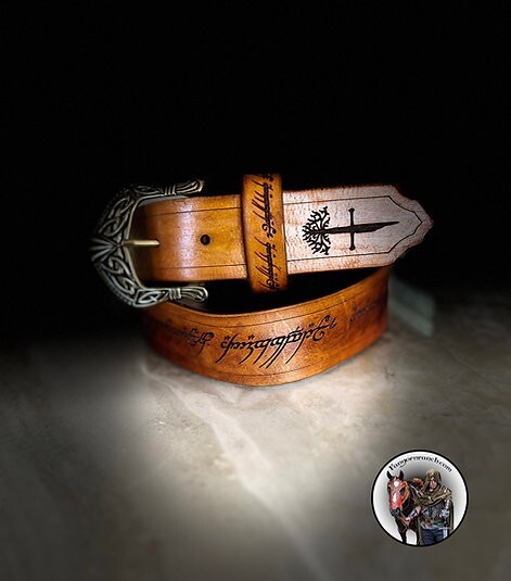 Lord of the Rings Inspired Leather Belt – Hand Crafted Medieval Fantasy Style