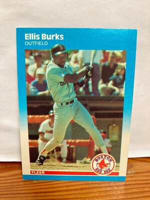 Ellis Burks 1987 Fleer Baseball Card Karte Rookie Card