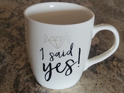 I Said Yes!  BRIDE TO BE  Mug Cup 20 oz Announce Your Engagement MINT  D3