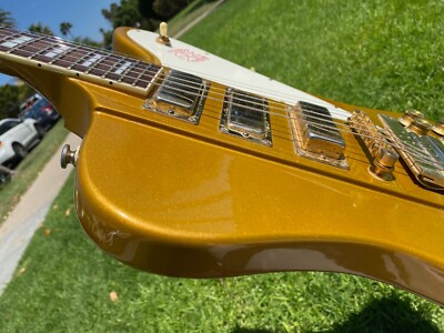 1999 Epiphone '63 Firebird VII Rare Gold Finish Unsung Korea MIK