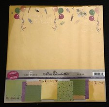 FREE Miss Elizabeth's 6 Coordinate Scrapbook Scrapbooking Happy Birthday 12 x 12