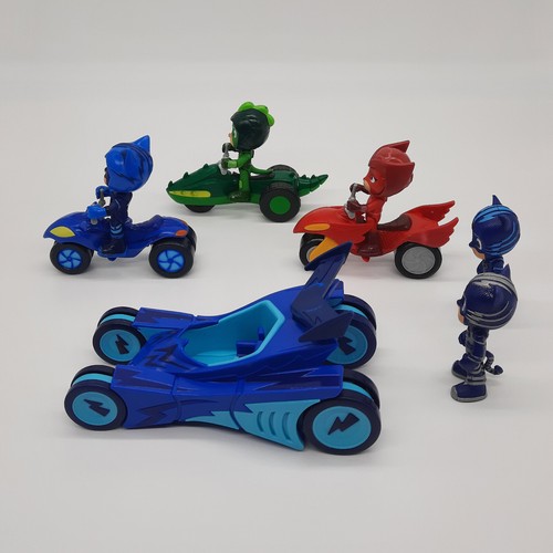PJ Masks Disney Frog Box Catboy Gekko Owelette Lot Catcar Vehicles Lot Just Play - Picture 2 of 4