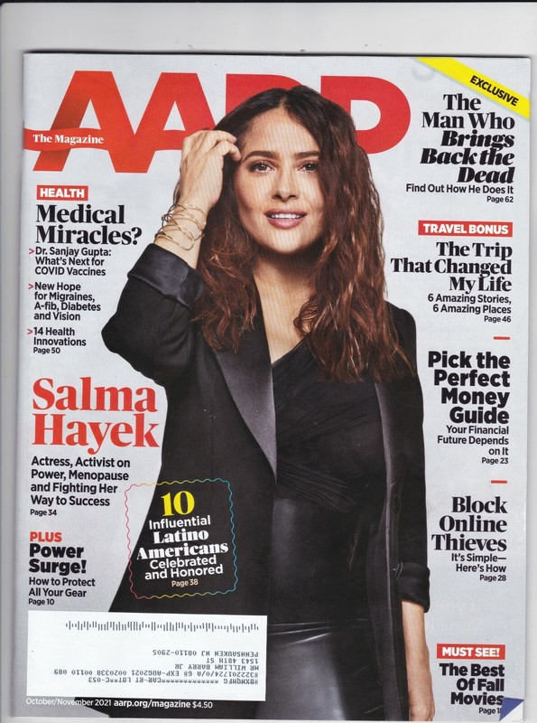 Salma Hayek AARP Magazine October/November 2021