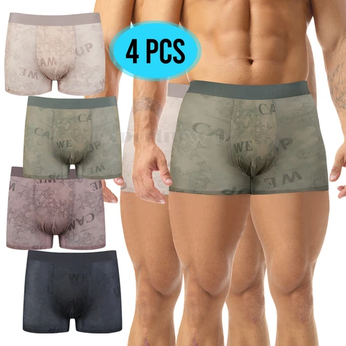 Men's Trunks Underwear Soft Breathable Comfort Flex Waistband Cool Underpants