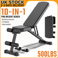 Weight Bench Adjustable Foldable Strength Gym Training Full Body Workout Incline