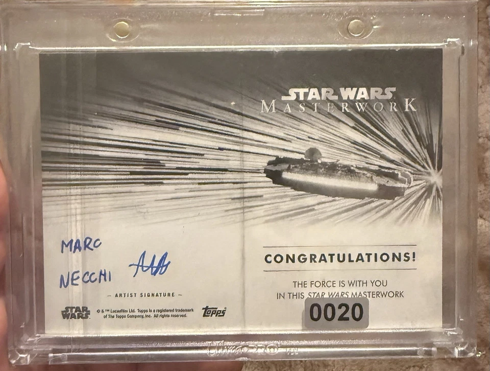 2020 Topps Star Wars Masterwork Luke & Yoda Panoramic Sketch by Marc Necchi!!! - Image 2 of 2