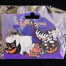 DLP Eeyore Tigger Pumpkin Set Halloween Holiday Pooh DLRP Paris Disney Pin 2022