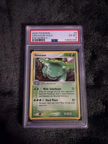 Pokémon TCG Venusaur Pop Series 2 Rare Holo Card 006/017 Psa 6