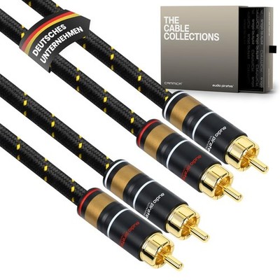 audio pirates by cammica Cinch Kabel [5,0m 1-Pack] 2x RCA auf 2x RCA P