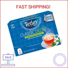 Tetley, Decaffeinated Classic Black Tea Bags, 72 Count