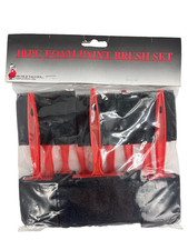 FOAM PAINT BRUSH SET 10 Pc ASSORTED SIZES 1-4 inch Reusable or Disposable i