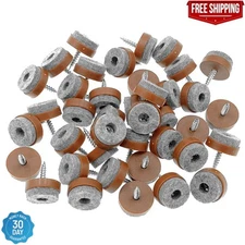40pcs Furniture Glide,Screw On Felt Pad Slider Floor Protector For Wooden Leg