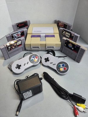 SNES Super Nintendo System Original Console W/ Games & More *4