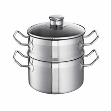 Schulte-Ufer Alles-Dämpfer Profi-Line i, Dampfgarer, Edelstahl, 20cm, 012820i