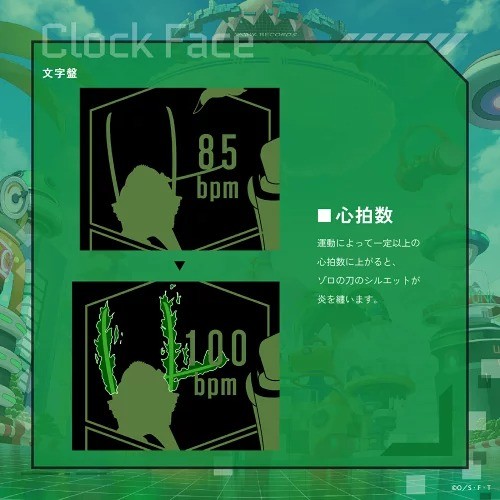 Garrack One Piece Zoro Modell Quarzuhr für Herren und Damen, grün HUC-OP-FT3-Z - Bild 6 von 13