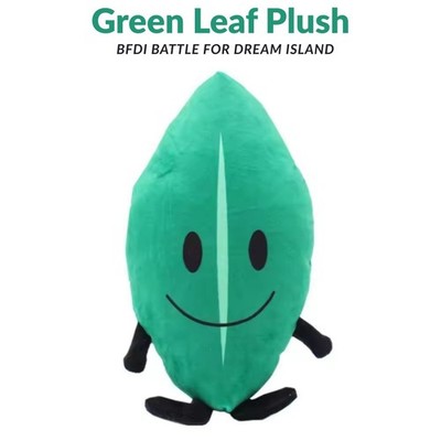BFDI Battle for Dream Island Green Leaf Plush Figure Stuffed Toy Gift Kids Fans