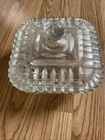 clear depression glass candy dish