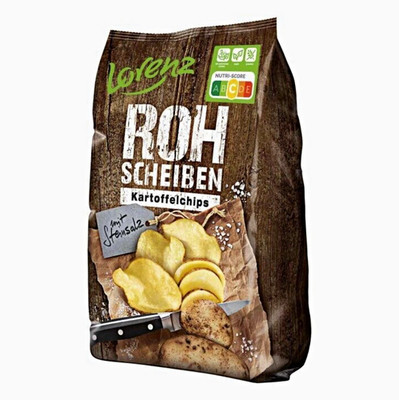 Lorenz Roh Scheiben Kartoffelchips mit Steinsalz im Beutel
