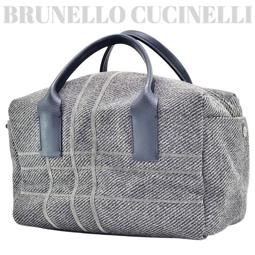 Brunello Cucinelli Boston Tasche Leder grau AUS JAPAN - Bild 23 von 24