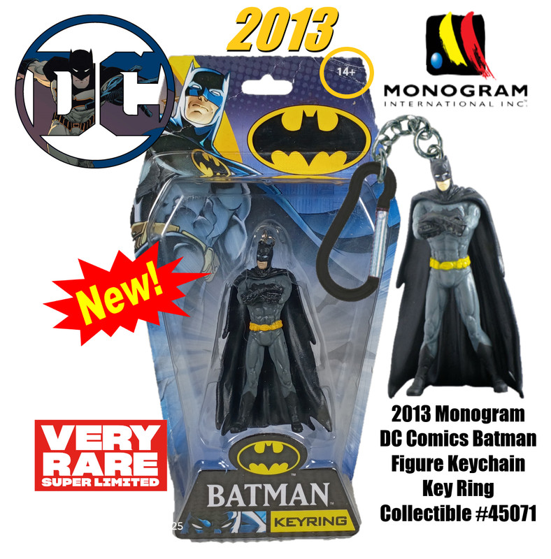 New 2013 Monogram DC Comics Batman Figure Keychain Key Ring Collectible #45071