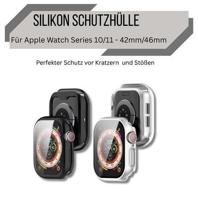 Apple Watch Schutzhülle Series 10 / 11 Silikon Hülle   Display Cover 42mm 46mm