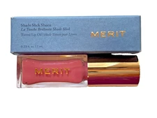 Merit Shade Slick Sheen Tinted Lip Oil~Pointelle~NIB~0.23 Oz~Full Size