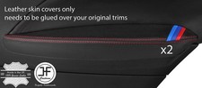 Rote Naht 2X Tri Streifen Hintert�r Armlehne Lederbez�ge F�r BMW F21 11-17 3 T�r
