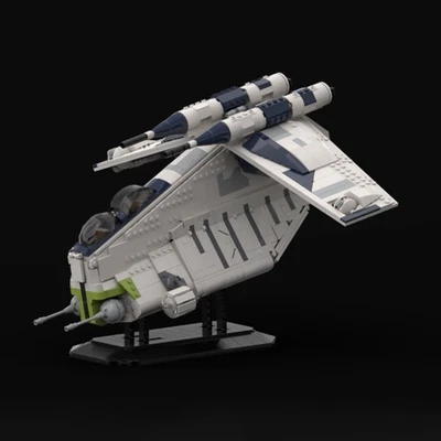 Mocs Bricks Sets UCS-LAAT Wolfpack gunship Transport 1668 Parts Moc-219984 - Image 1 of 4