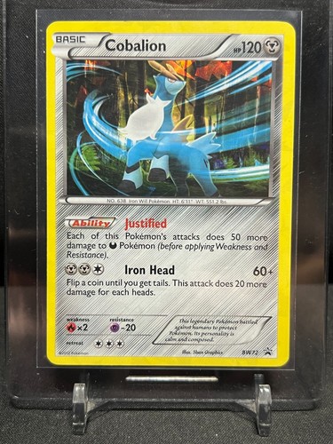 Cobalion BW72 Black Star Promo Cracked Ice Holo Pokémon 2012 BW Black & White LP