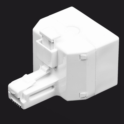 2-Way 6P4C RJ11 Modular Phone Telephone Wall Adapter and Splitter for2922 - Zdjęcie 2 z 4