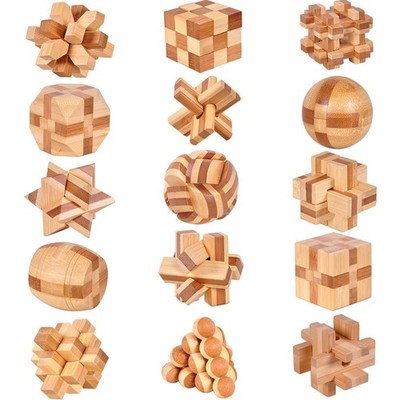 Logikspiele IQ Herausforderung | 3D Denkspiele Holz Set | Geduldspiel Spielzeug