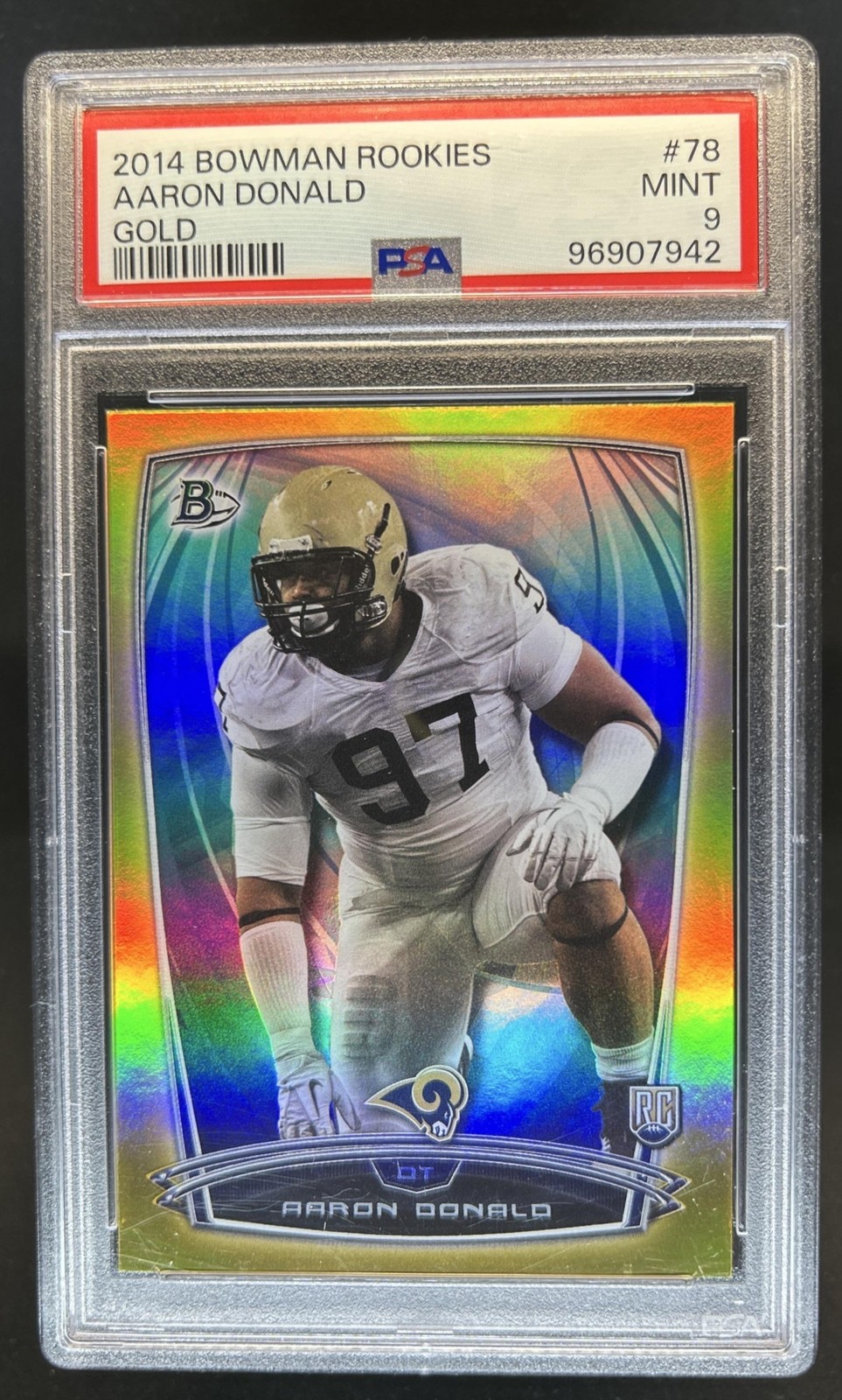 Aaron Donald Bowman Rookies #78 Rainbow Foil-Gold