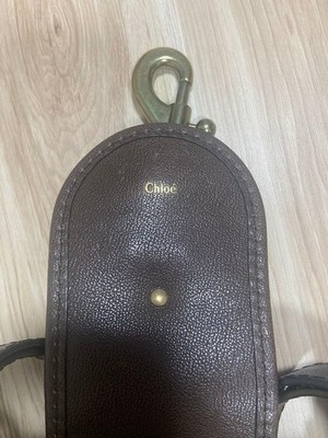 Chloe Kerala Charm Shoulder Bag Handbag Tote Bag Dark Brown